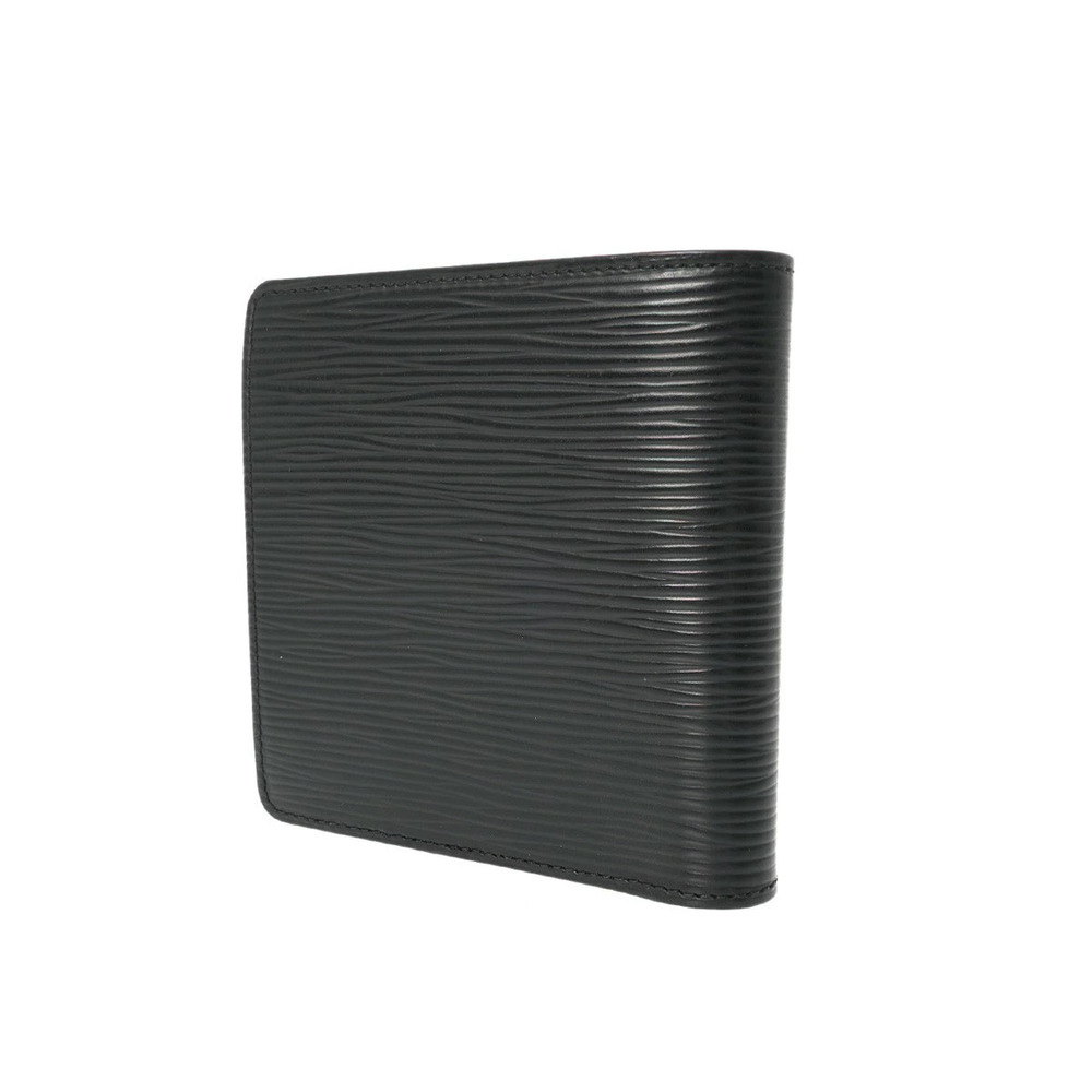 Louis Vuitton Epi Black Portefeuille Wallet Marco fold Leather Bi Noir Black